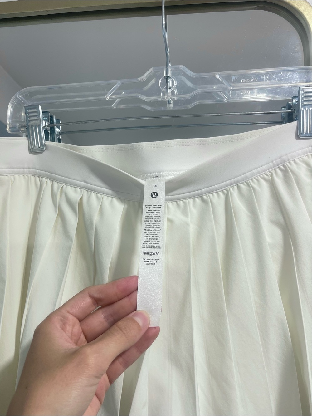 Lululemon High-Rise Pleated Tennis Skirt
ivory built in shorts size 14 - Picture 6 of 6